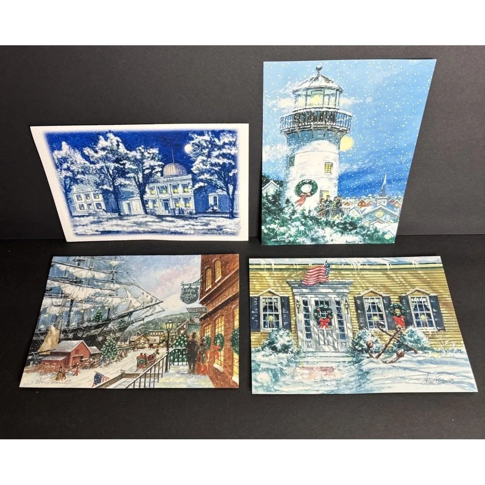 48 Naval Reserve Association Christmas Cards Holiday Artist John A Fernie Navy